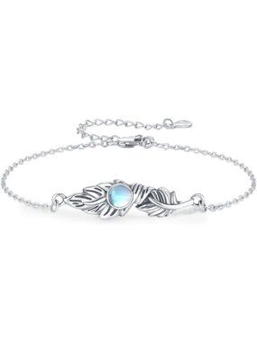 Sterling Silver 925 Charm Bracelet for Women - Star of David, Palm Tree, Evil